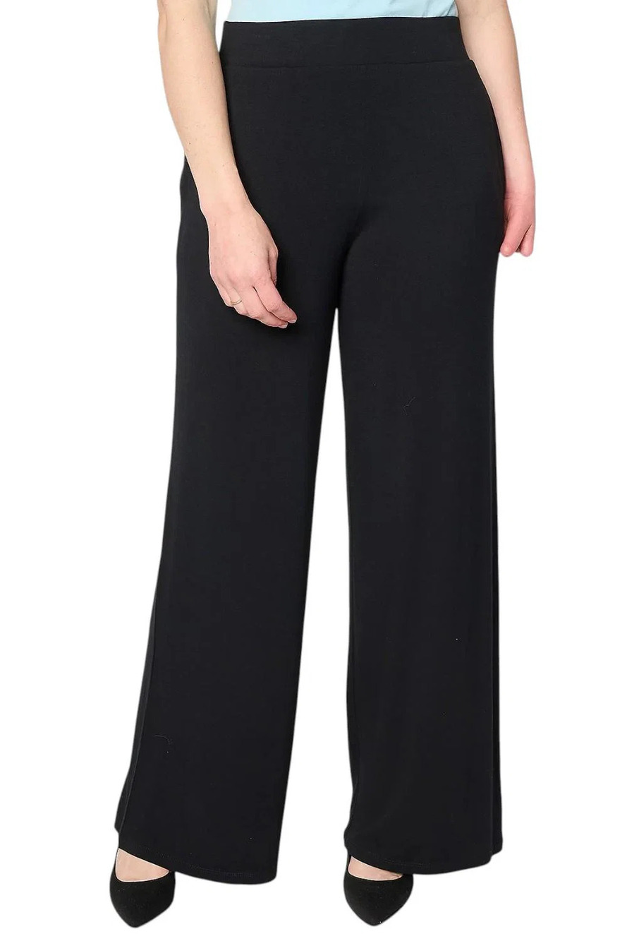 Joan Rivers Women's Full Length Palazzo Pants Black - Regular